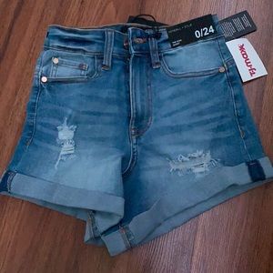 Kendall and Kylie light blue Jean shorts